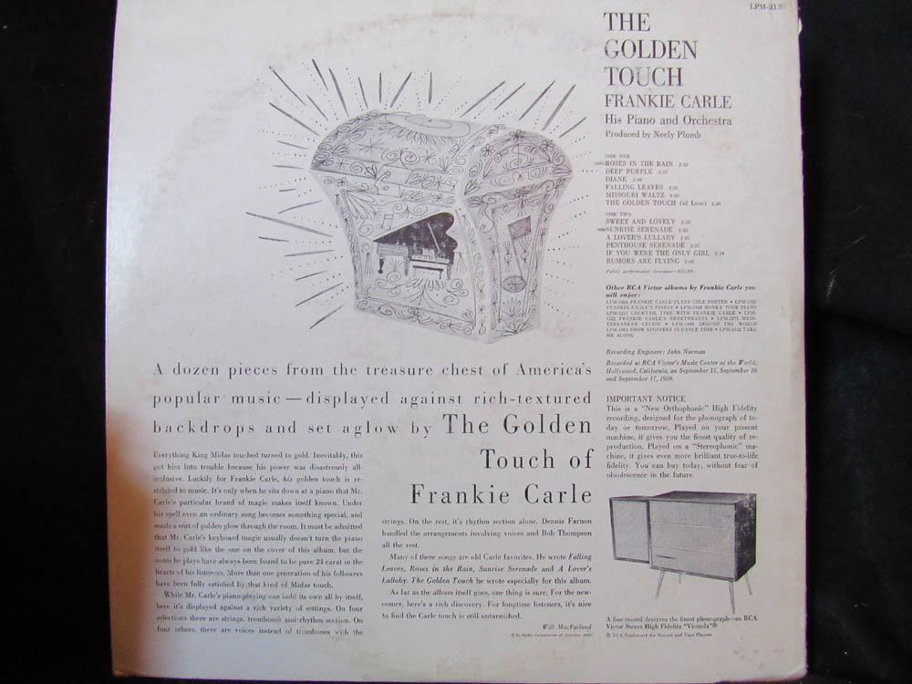 Frankie Carle And His Orchestra - The Golden Touch - Image 2