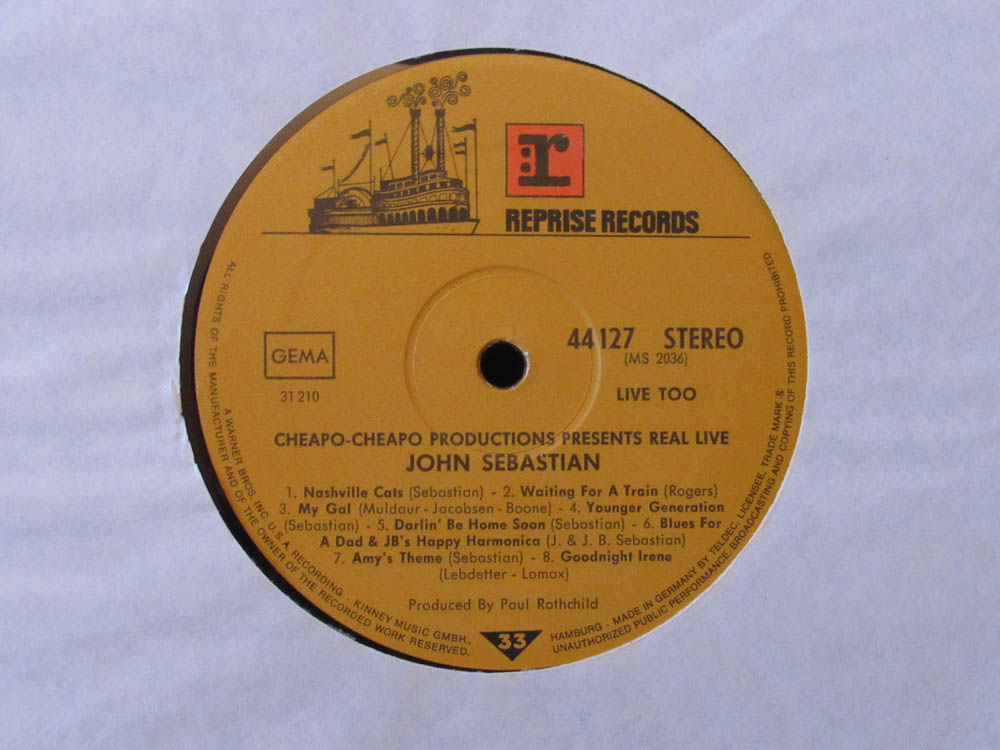 John Sebastian - Cheapo-Cheapo Productions Presents Real Live - Image 4