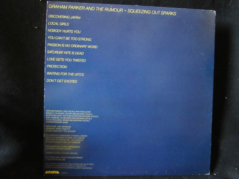 Graham Parker And The Rumour - Squeezing Our Sparks - Image 2