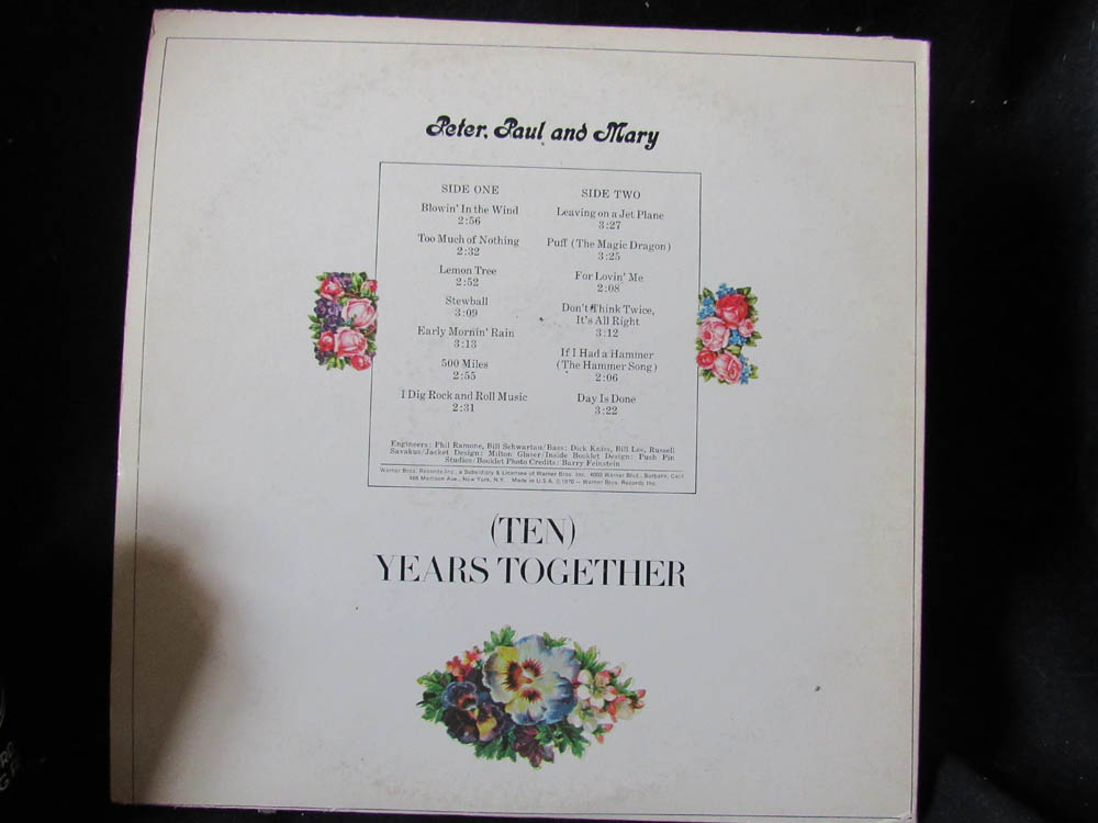 Peter, Paul, And Mary - The Best Of Peter, Paul, And Mary: (Ten) Years Together - Image 4