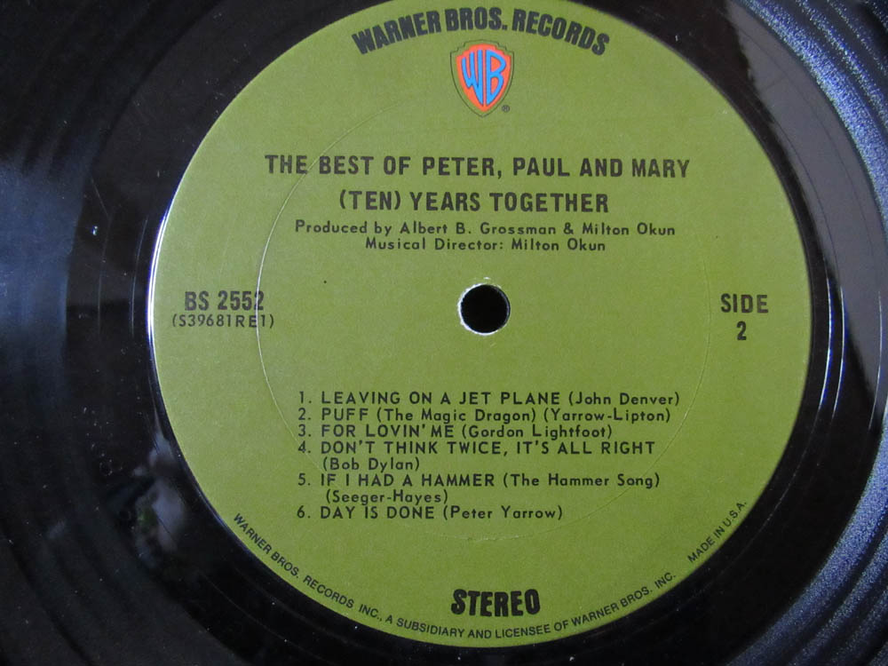 Peter, Paul, And Mary - The Best Of Peter, Paul, And Mary: (Ten) Years Together - Image 9