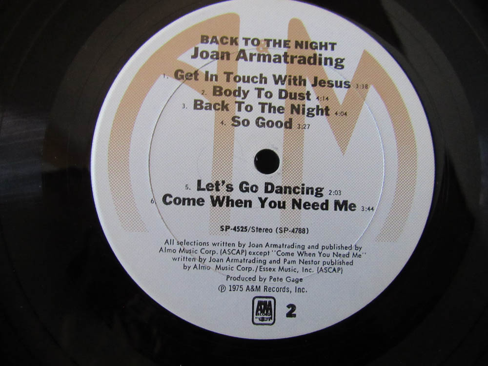 Joan Armatrading - Back To The Night - Image 4